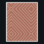 Geometric Doodles Clay Rust Poster<br><div class="desc">Geometric Doodles Clay Rust</div>