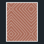 Geometric Doodles Clay Rust Poster<br><div class="desc">Geometric Doodles Clay Rust</div>