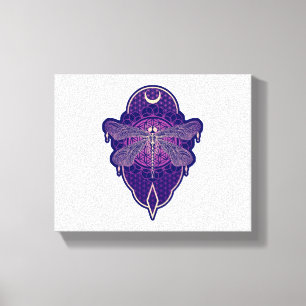 Geometric Dragonfly Mandala Life Flower Symbol Canvastryck