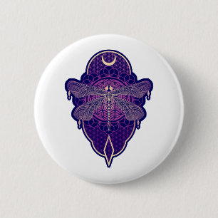 Geometric Dragonfly Mandala Life Flower Symbol Knapp