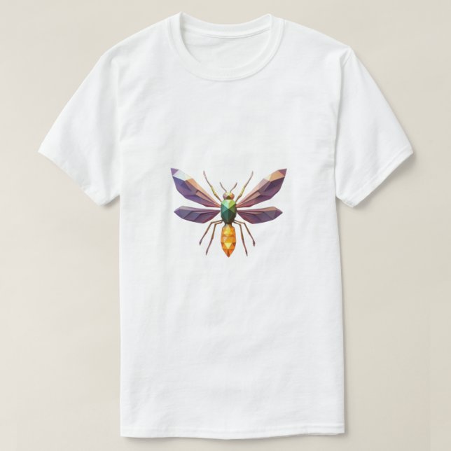 Geometric Dragonfly T Shirt (Design framsida)
