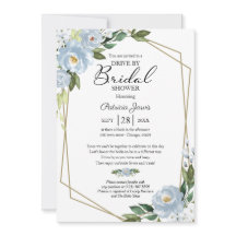 Geometric Dusty Blue Blommigt Drive by Möhippa