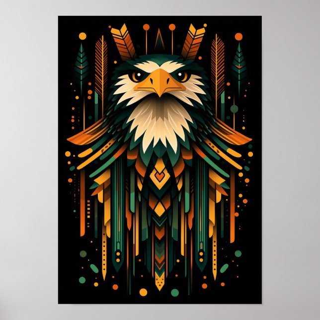 Geometric Eagle Illustration Poster (Framsidan)