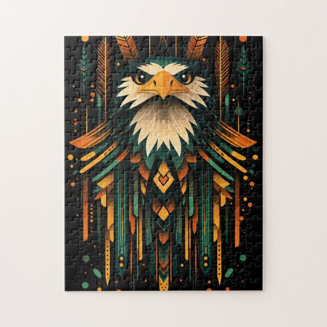 Geometric Eagle Illustration Pussel (Vertikal)