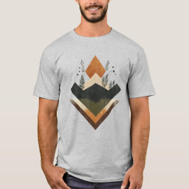 Geometric Earth Inslag T Shirt