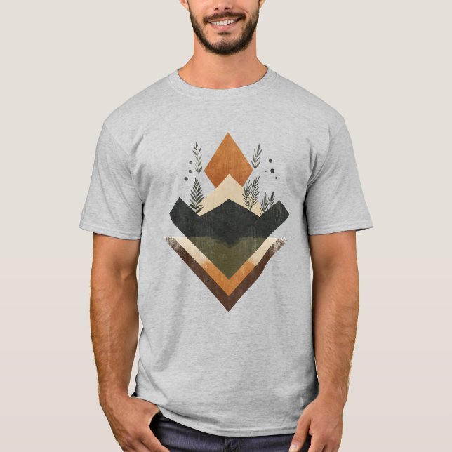 Geometric Earth Inslag T Shirt (Framsida)