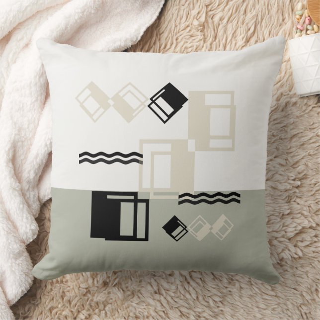 Geometric Earth Tones Decorative Dekorativ kudde (Filt)