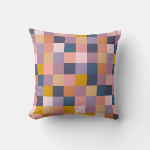 Geometric Earthy Lila med färgad bocktavla Kudde