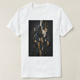 Geometric Eclipse | Lyxig Abstrakt 3D Väggkonst T Shirt
