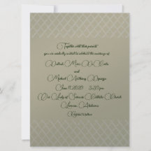 Geometric Ecru Design Wedding-inbjudan