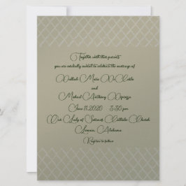 Geometric Ecru Design Wedding-inbjudan Inbjudningar