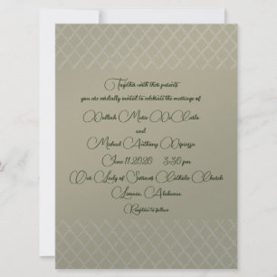 Geometric Ecru Design Wedding-inbjudan Inbjudningar