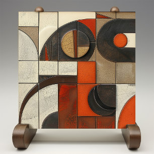 Geometric Elegance - Abstrakt Mosaic Ceramic Tile Kakelplatta