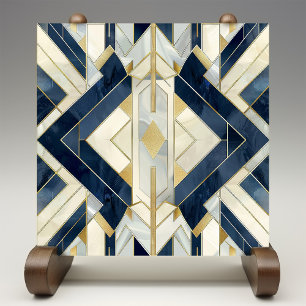 Geometric Elegance Art Deco Ceramic Tile Kakelplatta