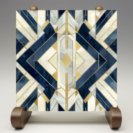 Geometric Elegance Art Deco Ceramic Tile Kakelplatta