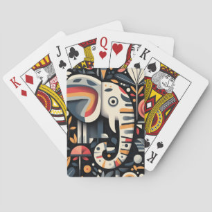 Geometric Elephant Illustration Casinokort
