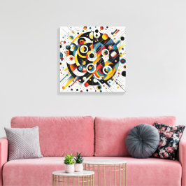 Geometric Energy Burst - Abstrakt Circle Art Canvastryck