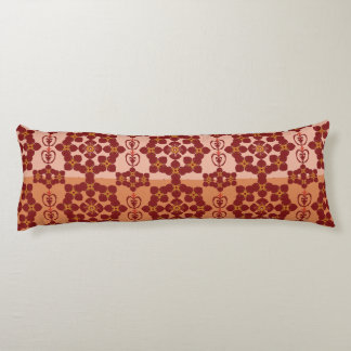 Geometric Ethnic Pattern Body Pillow – Burgundy Re Kroppskudde