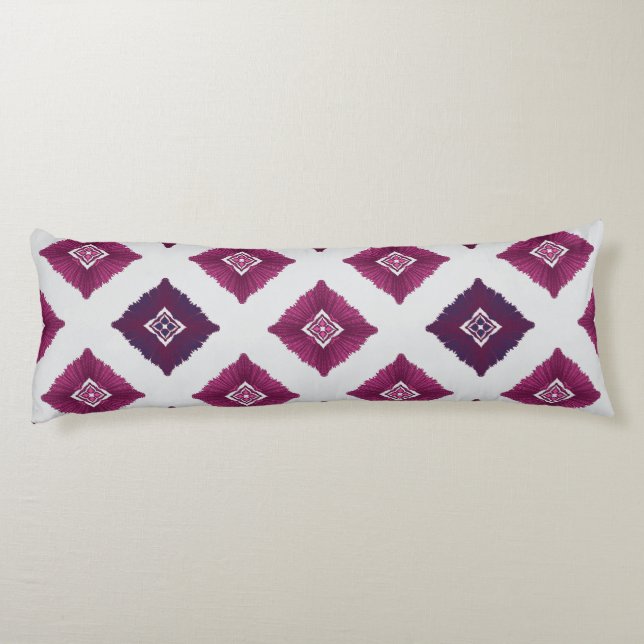 Geometric Ethnic Pattern Body Pillow – Burgundy Re Kroppskudde (Baksidan)