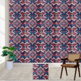 Geometric Ethnic Tile Mönster Kakelplatta