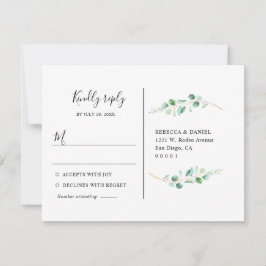 Geometric Eucalyptus Greenery Osa Postcard