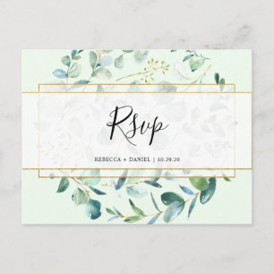 Geometric Eucalyptus Greenery Osa Vykort