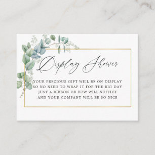 Geometric Eucalyptus Möhippa Visning Shower Tilläggskort