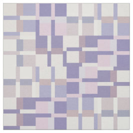 Geometric Färg Block Mönster - Lila och latte Tyg