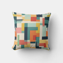 Geometric Färg blockerar Modern Retro i mitten av