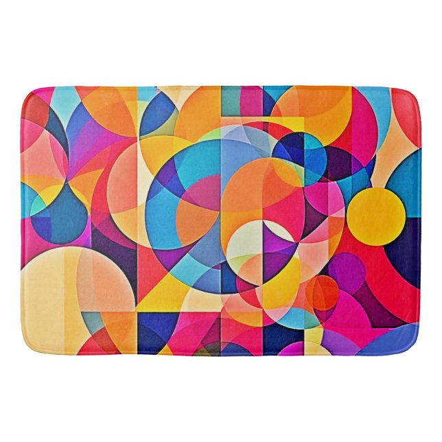 Geometric Färg Emotion Badrumsmatta (Framsidan)