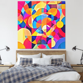 Geometric Färg Emotion Canvastryck