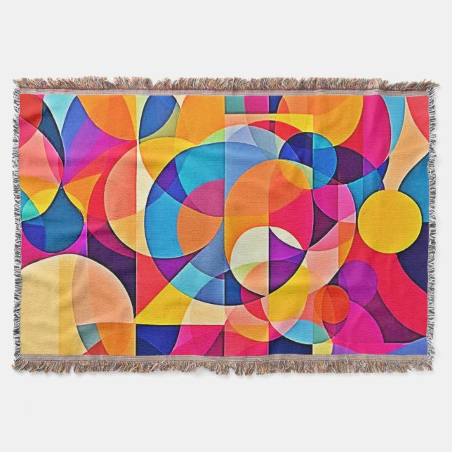 Geometric Färg Emotion Filt (Framsidan)