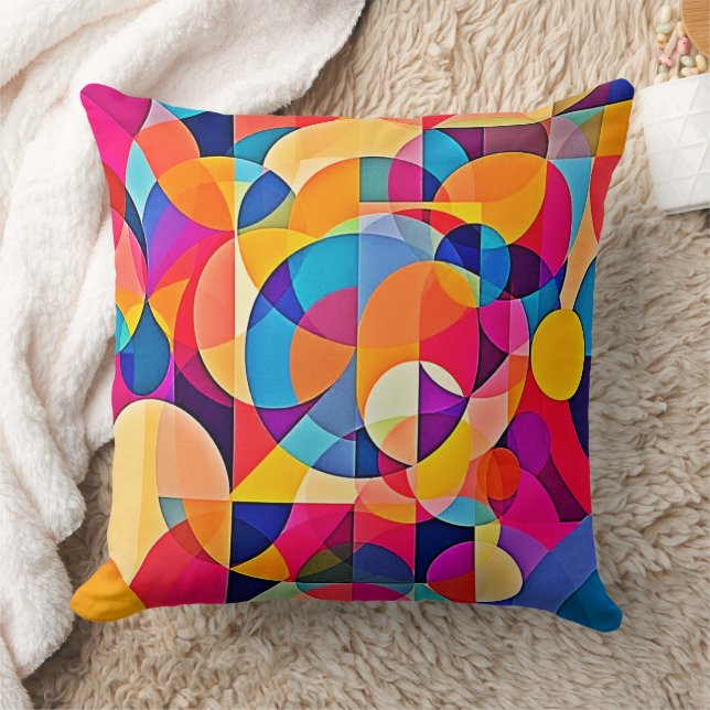 Geometric Färg Emotion Kudde (Filt)