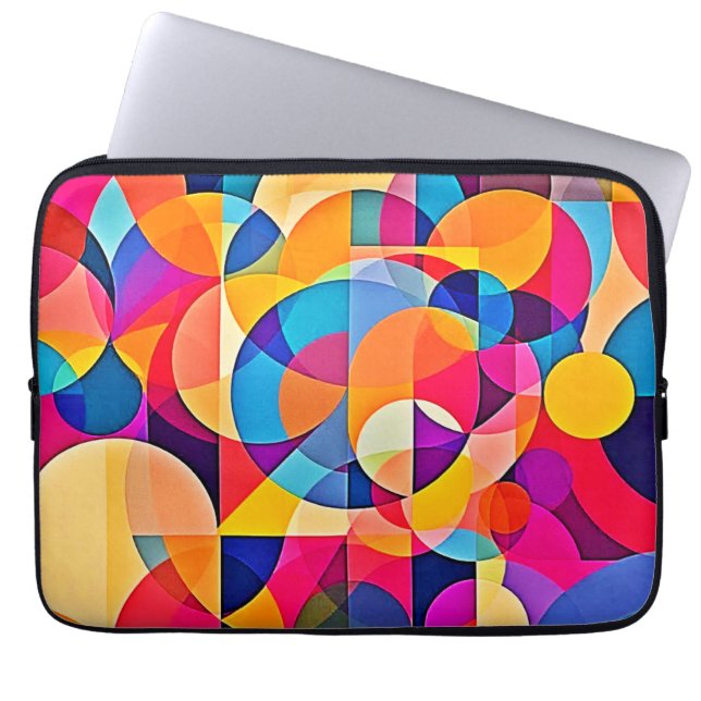 Geometric Färg Emotion Laptop Fodral (Framsidan)