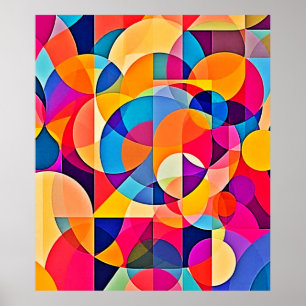 Geometric Färg Emotion Poster