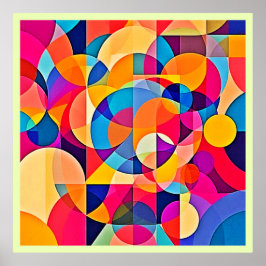 Geometric Färg Emotion Poster