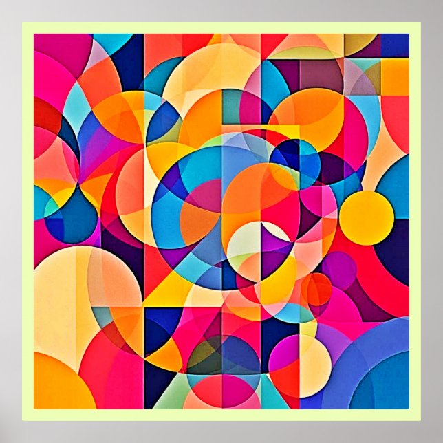 Geometric Färg Emotion Poster (Framsidan)