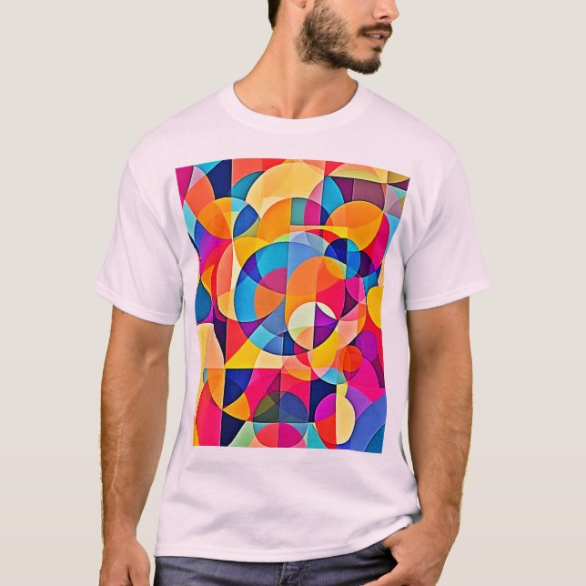 Geometric Färg Emotion T Shirt (Framsida)