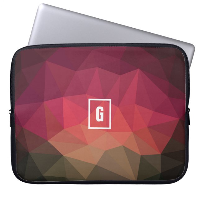 Geometric färg hi tech design laptop sleeve. sleeve (Framsidan)