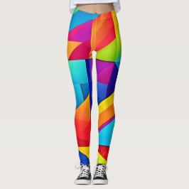 Geometric Färg Kaleidoscope Leggings