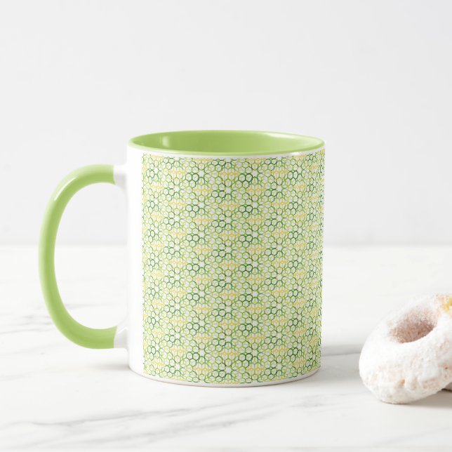 Geometric Färg Lime Green Mugg (Med munk)