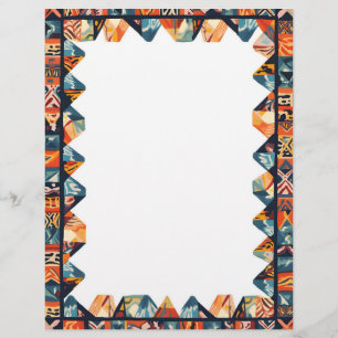Geometric Färg Ram Brevhuvud
