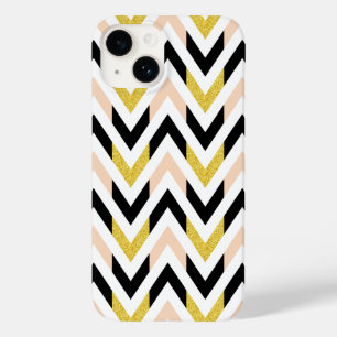 Geometric Faux Glitter Chevron Mönster Fodral-Mate