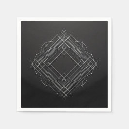 Geometric Filigree Diamond Pappersservett