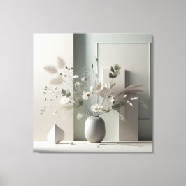 Geometric Floral Still Life Canvastryck