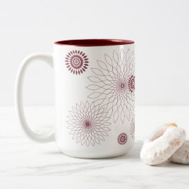Geometric Flower〜マルーン〜 Två-Tonad Mugg
