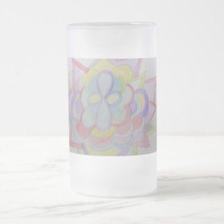 Geometric Flower Mandala Frostat Ölglas