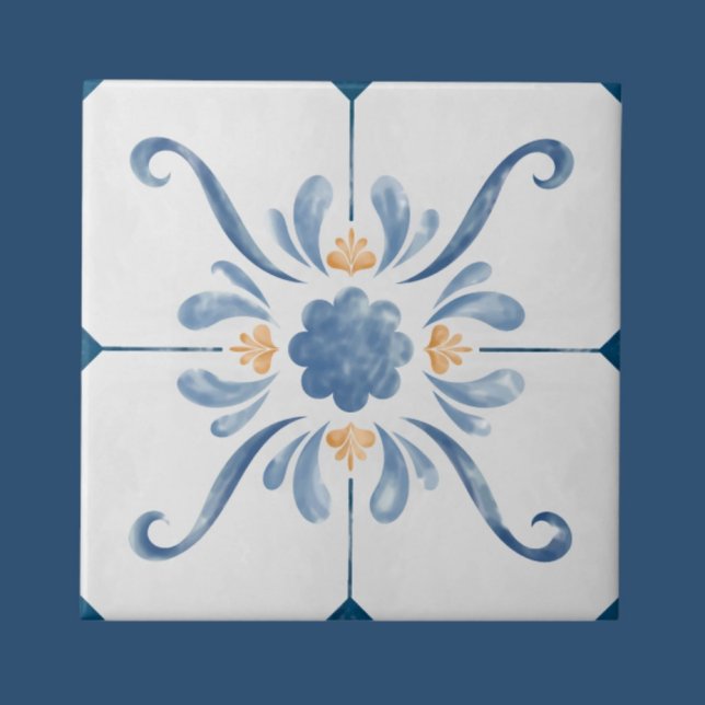 Geometric Flower Pattern Tile - Stylish and Elega Kakelplatta (Skapare uppladdad)