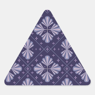 Geometric Flower Petals Abstract Repeat Pattern Triangelformat Klistermärke