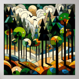 Geometric Forest Poster